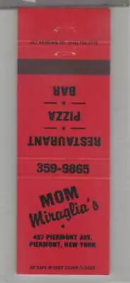 Matchbook Cover - Pizza Place Mom Miraglia's Piermont NY • $2.95