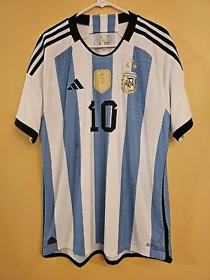 2023 Adidas Argentina Messi 3 STAR Home Jersey Size XL 100% Authentic BNWT • $300
