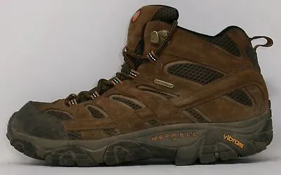 Merrell Men's Moab 2 Mid Waterproof Hiking Boots Earth 9.5 US Wide - USED • $40