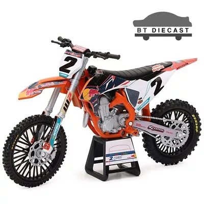 New Ray Ktm 450 Sx-f Red Bull Dirt Bike 1/12 #2 Copper Webb 58353 • $27.99