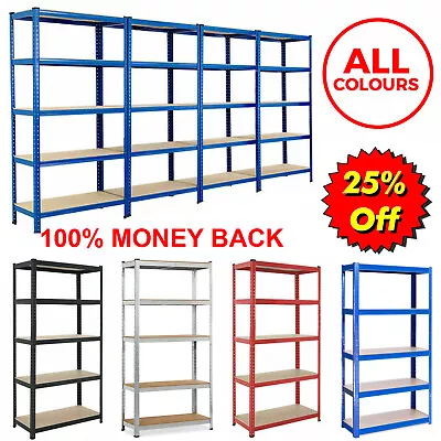 Dayplus Garage Shed 5 Tier Racking Storage Shelving Units Boltless Shelves GOOD! • £22.21