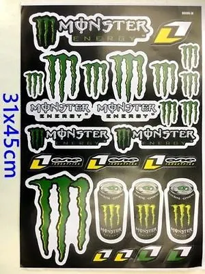 New Monster Energy Stickers Motorcycle Dirt Bike ATV Decals Car Motorised Bike A • $6.40