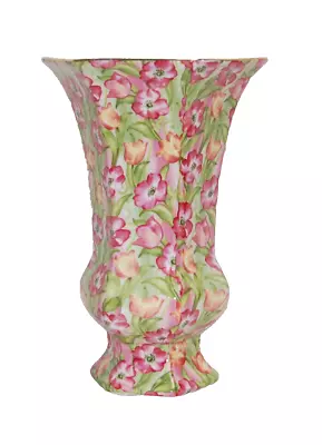 Baum Bros. Formalities Poppy Tulip Chintz 10  Porcelain Vase   T1851 • $54.99