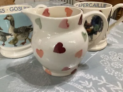 Emma Bridgewater Pink & Coral Hearts 0.5 Jug Best New Discontinued • $31.57