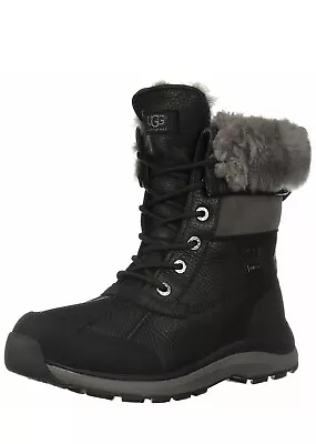 UGG ADIRONDACK III BLACK GREY GRAY WATERPROOF Boot US 7.5 • $112.50