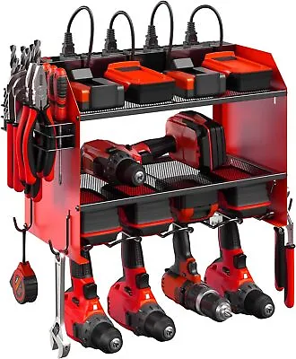 Modular Power Tool Organizer Wall Mount With Charging Station Garage 4 Drill • $144.99