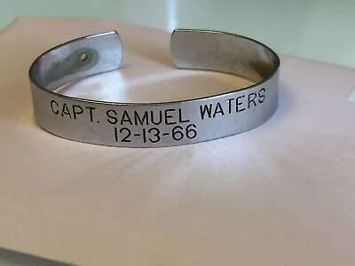 Vietnam War POW MIA Capt Samuel Waters 12/13/66 Auth Stainless Bracelet RARE • $29.99