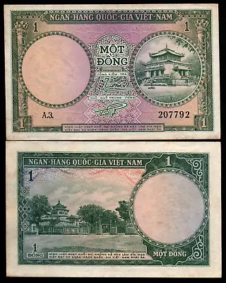 VIETNAM South 1 DONG P-1  FIRST BANK NOTE  1955-1956 Currency AUNC Vietnamese • $9.99