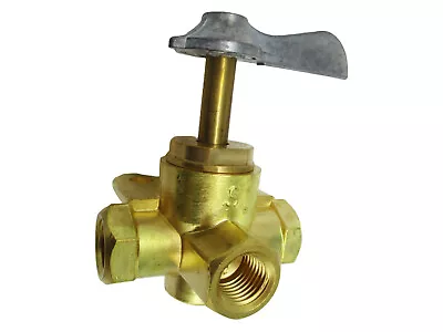 256-71354-00 Fits Marine Hardware Fuel Selector Valve 1/4  FNPT W/ Detent Brass • $36.87