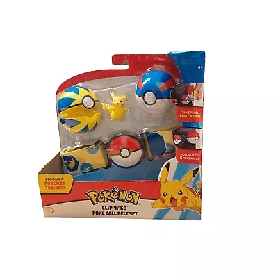 $20 • Buy Pokémon Pikachu Clip 'N' Go Poke Ball Belt Set