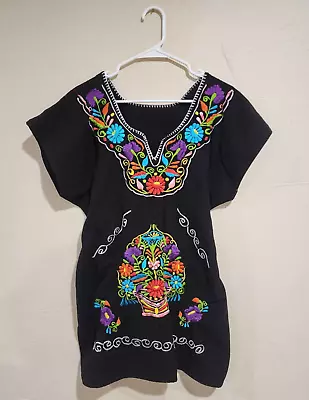 Athentic Embroidered Mexican Dress Handmade Cinco De Mayo Women’s.  • $23.06