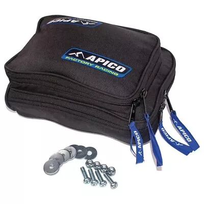 Apico Tool Bag For Trials Enduro Green Laning Mudguard Mounting Black Bum Bag • $52.69