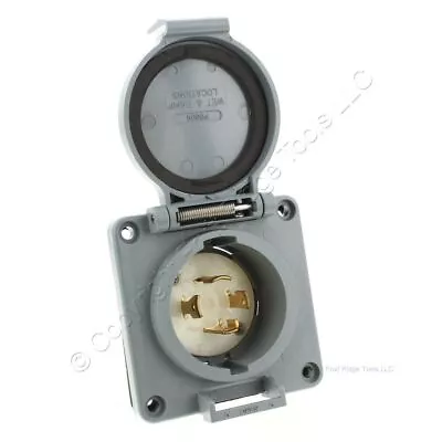 Bryant Locking Reverse Service Flanged Inlet +Cover L15-30P 30A 250V 3Ø 71530SWR • $30.39