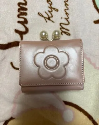 Mary Quant Pink Compact Wallet With Pearl New Japan • $35