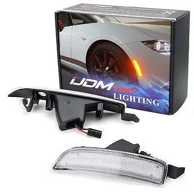 JDM Clear Lens Amber Full LED Front Side Marker Lights For 16+ Mazda MX5 Miata • $25.19