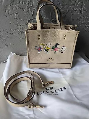 NWOT COACH X PEANUTS Dempsey Tote 22 Satchel Bag With Snoopy And Friends #CE850 • $134.99