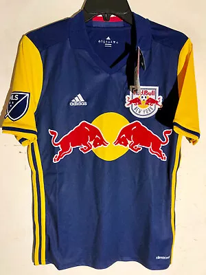 Adidas Youth MLS Jersey NY Red Bulls Team Navy Blue Sz M • $9.99