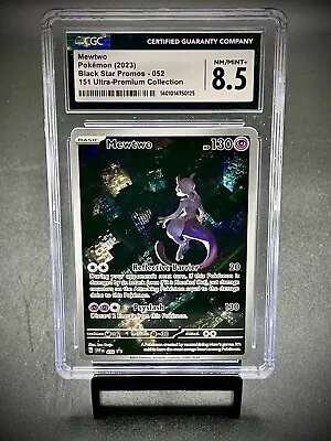 Pokemon 2023 Mewtwo Black Star Promos 052 151 Ultra Premium Cgc Cards 8.5 • $15