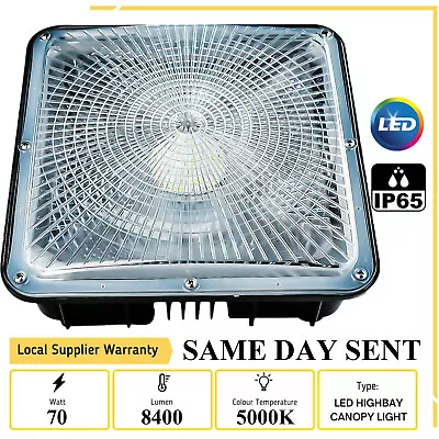 LED Canopy Light 45W 70 Watt 5000K Daylight 250W-400W HPS/HID Equiv 100-130V AC • $348