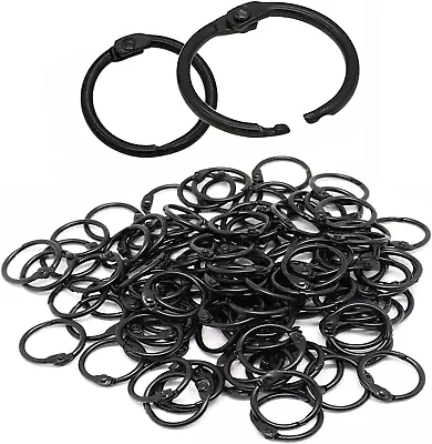 Binder Rings 100 Pack Book Rings Metal Rings 2/3 Inch Ring Clips - Assorted Siz • $16.14