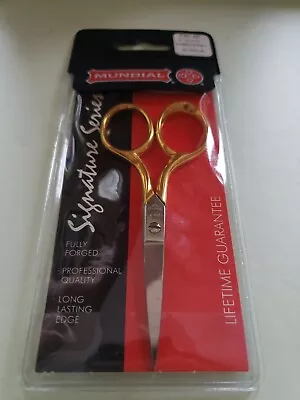 Scissors Mundial 726-4P  726-4 Embroidery Signature Series Gold Plated Scissors • $15.88