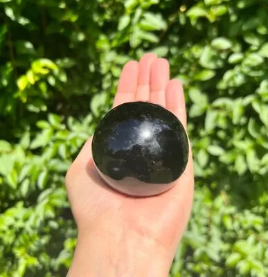 60mm Black Obsidian Sphere Black Crystal Ball Healing Stone • £30