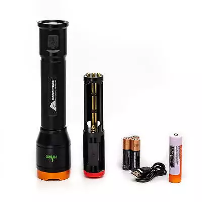 750 Lumens LED Hybrid Power Flashlight(4 AA Alkaline And Rechargeable • $29.48