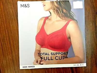 £13.50 • Buy BNIB M&S Total Support Non Wired Non Padded Bright Coral Full Cup Bra