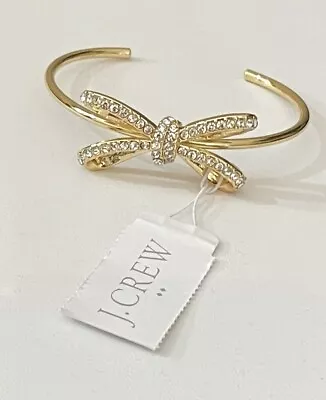 J.Crew Factory Pavé Bow Cuff Bracelet! Gold! So Beautiful 💕 • $29