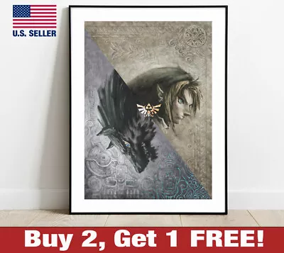 Legend Of Zelda Twilight Princess Poster 18  X 24  Print Link Wolf Game Room Art • $13.48