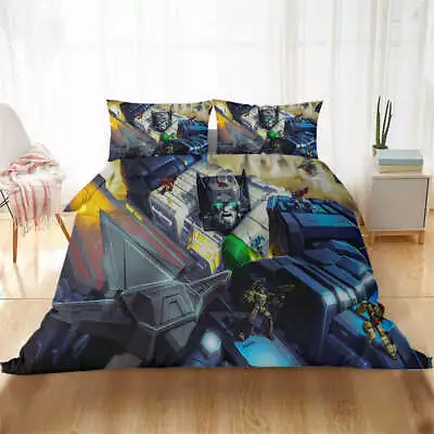 Transformers Got Stronger 3D Quilt Duvet Doona Cover Set Pillow Case Print • $58.42