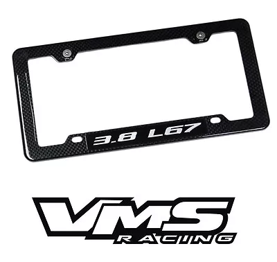 Vms 1 Carbon Fiber Look License Plate Frame For Chevy 3.8 L67 Slbk • $20.95