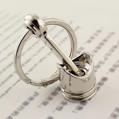 $2.44 • Buy Metal Piston Car Keychains Keyfob Engine Key Chain Keyring Silver Accessories