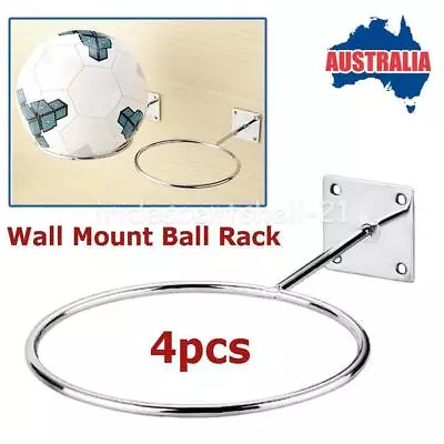 4PCS Wall-Mounted Sport Ball Rack Holder Basketball Football Display Stand Rack • $21.31