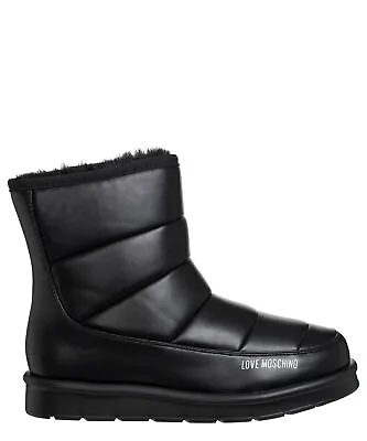 Love Moschino Ankle Boots Women JA24473H0HIE0000 Black Logo Detail Shoes • $129.65