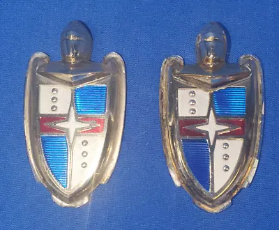 Vintage NOS 1953 1954 Lincoln Emblem Inserts 2  Tall Pair SCT8 • $99.99