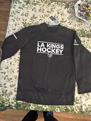 New ADIDAS NHL Los Angeles Kings Pro Pullover Sweatshirt Men’s Size Large • $35