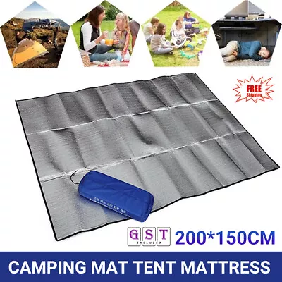 Camping Mat Tent Mattress Waterproof Aluminum Foil Foldable EVA Picnic Beach  Ql • $13.89