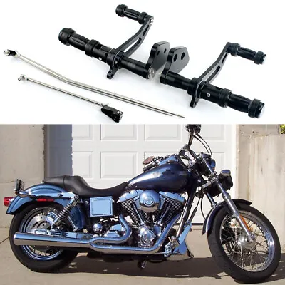 Black Forward Controls Foot Pegs Kit For Harley Dyna Super Glide Low Rider 00-17 • $159.69
