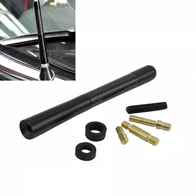 4.7inches+ Screw Car Antenna Carbon Fiber Radio FM Antena Black Kit UniversalRSH • $5.99