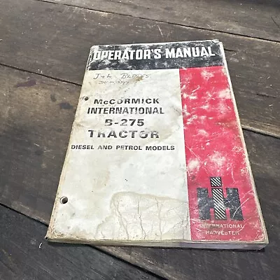 McCormick International B-275 Tractor Operator’s Manual 1974 English • $25