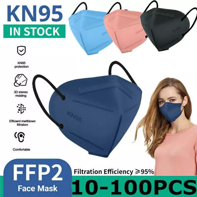 50/100Pcs KN95 N95 P2 Disposable Face Mask Respirator Protective Masks 5 Layer • $19.94