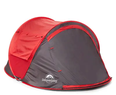 $59.99 • Buy Sonnenberg 2 Person Instant Up Camping Tent Pop Up Camping Hiking Dome Grey Red