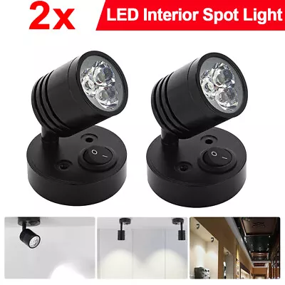 12V LED Spot Reading Light Interior Bedside Wall Lamp Caravan Trailer RV White • $25.95