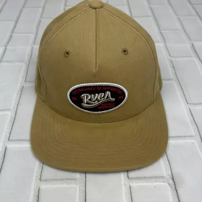 RVCA Snapback Khaki Hat Mid Fit Logo Patch Balance Of Opposites • $15