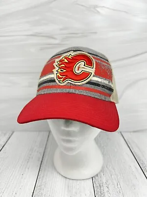 $10.36 • Buy Calgary Flames Hat SnapBack Cap Adjustable CCM NHL Trucker Style