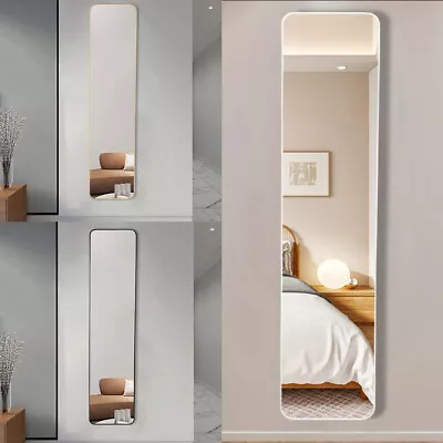 Wall Mounted Full Length Mirror 118cm Long Dressing Mirror Bedroom Hallway Decor • £27.95