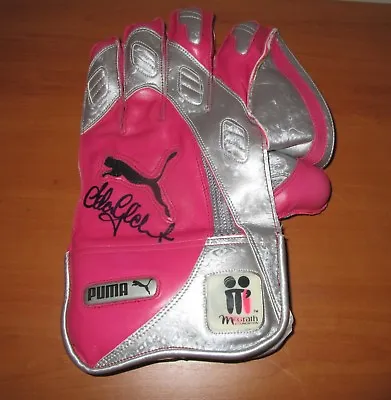$499 • Buy Adam Gilchrist (Australia) Signed Pink McGrath Foundation Limited Ed. WK Glove