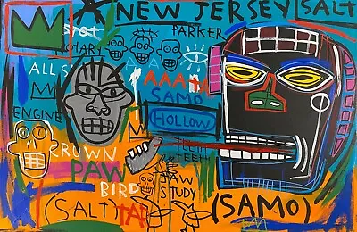 Rare Huge  Jean Michel Basquiat  Vintage Painting 82 “No Reserve Price” • $100