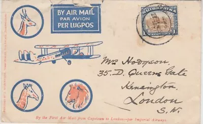 South Africa-1932 Imperial Airways First Air Mail From Capetown To London UK • £1